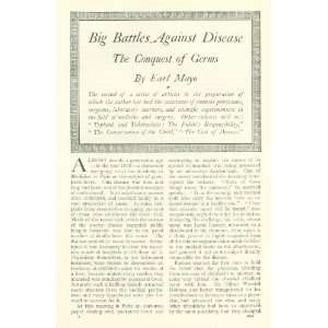   1911 Medicine Disease Battle Against Germs Earl Mayo 