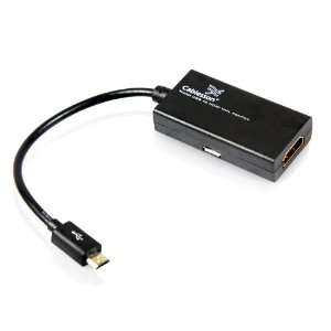  Cablesson MHL (MicroUSB) to HDMI (Female) Adapter   Black 