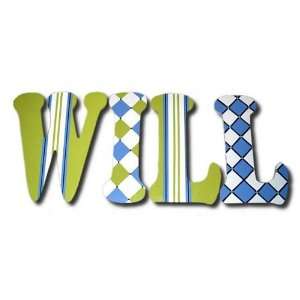  Preppy Will Hand Painted Wall Letters