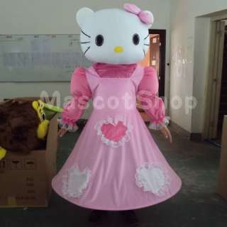 Pink HELLO KT Cat fancy adult cartoon mascot costume  