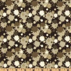  44 Wide School Of Rock Splotches Black/Sage Fabric By 