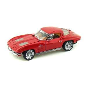  1963 Chevy Corvette Split Window 1/24 Red: Toys & Games