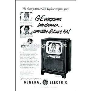 1951 Vintage Ad General Motors Corporation GE overpowers interference 