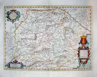 1606 (1633) HONDIUS Map CASTILE Castilla SPAIN Scarce  