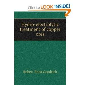    electrolytic treatment of copper ores Robert Rhea Goodrich Books