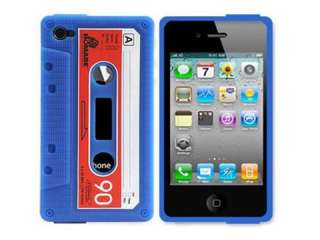 Blue Retro Cassette Tape Silicon Case for iphone 3G 3GS  