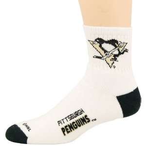   Penguins White 10 13 Team Logo Tall Socks