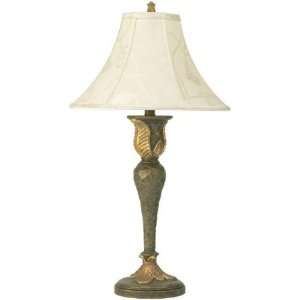  Lite Source Inc. Leafs Table Lamp in Green Finish with Gold 