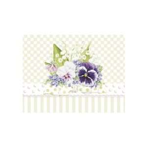  Carol Wilson Pansies and Cheques Blank Note Cards: Health 