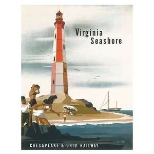 World Travel Poster Chesapeake & Ohio Railroad Virginia Seashore 12 