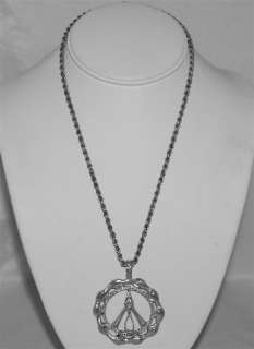 Vintage Sterling Clasped Hands & Praying Hands Necklace  