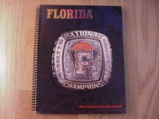 Florida Gators Natl Champs Basketball Yearbook 2006 07  