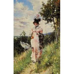   name The Summer Stroll, By Boldini Giovanni 