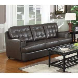    Coaster Hugo Standard Sofa in Chocolate Leather