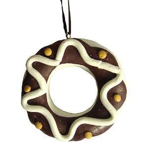   Candy Fantasy Chocolate Frosted Donut Christmas Ornament: Home