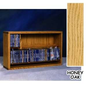 Solid Oak Spacesaver CD Dowel Cabinet Rack   Holds 110 CDs (Honey Oak 