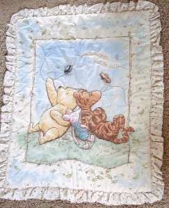 Pc Disney Pooh Nursery Quilt Sheet Bed Skirt Crib Set  