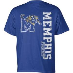 Memphis Tigers Royal Primary Cube T Shirt Sports 