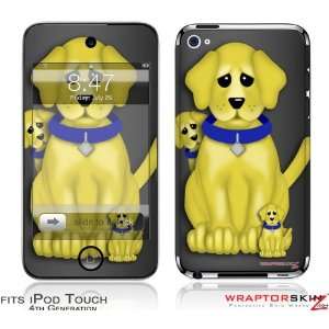  iPod Touch 4G Skin   Puppy Dogs on Black by WraptorSkinz 