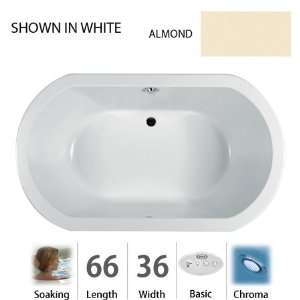   Bathtub with Basic Controls, Chromatherapy and Center Drain DUE6636
