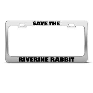  Save The Riverine Rabbit license plate frame Stainless 