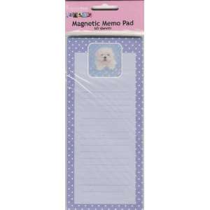  Magnetic Memo Pad w/White Snowball Puppy: Everything Else