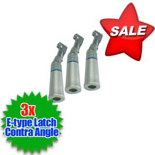 3x Dental Handpiece Low Slow Speed Contra Angle E Type Latch New Style 