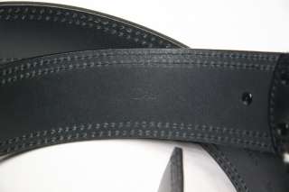   Black Leather Double Buckle Belt Hedi Slimane 90 95 28 29 30 31  