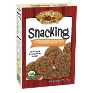 ctry Choice Organic Snacking Cookies, Ginger Snaps, 8 oz Boxes, 6 ct 
