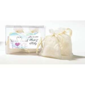 Wedding Favors Kissing Swan Design Personalized Fresh Linen Scented 
