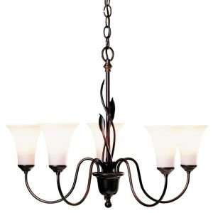   Leaves Five Arms Glass Chandelier : R080738 Finish Dark Smoke: Home