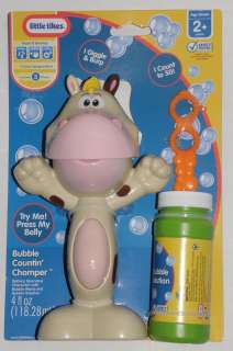LITTLE TIKES BUBBLE COUNTIN CHOMPER PINK & YELLOW HIPPO ~ BRAND NEW 