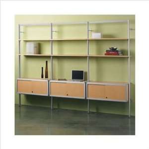  84 H 1 Section/Starter Section Storage System with 1 Credenza 