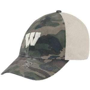   adidas Wisconsin Badgers Camo Mesh Back Slouch Hat: Sports & Outdoors