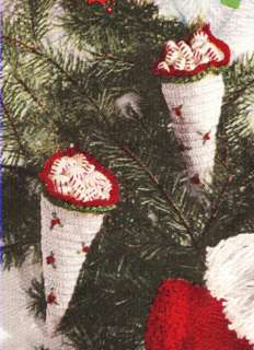 Crochet Pattrn Christmas Cornucopia Ornament Decoration  