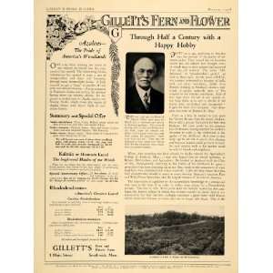   Ad Gilletts Fern Flower Farm Decor Southwick Mass   Original Print Ad