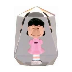   Peanuts Snoopy Lucy Collectible Clear Resin Figurine 