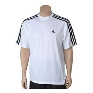  Mens Adidas Clima Loose Fit S/S   White/Black Sports 
