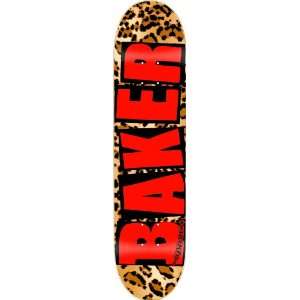  Baker Team Brand Logo Skateboard Deck, Cheetah, 7.56 Inch 