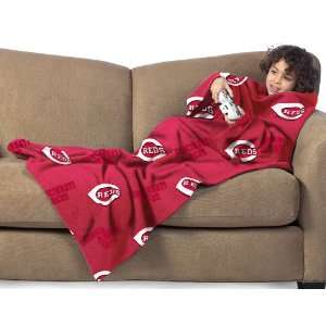  MLB Cincinnati Reds Youth Comfy Throw Blanket with Sleeves 