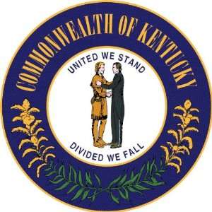  Kentucky State Seal Flag 6 inch x 4 inch Window Cling 