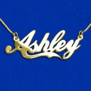   18k Gold Plated Silver Coca Cola Font Name Necklace Jewelry