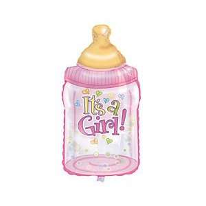  Its a Girl Baby Bottle Hearts 34 Bubble Balloon 