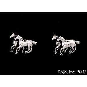  Sterling Silver Horse Earrings 