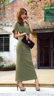 SEXY BACKLESS CAPE STYLE SHORT SLEEVE LONG DRESS WF 1525  
