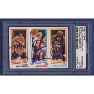  1980 Topps SIKMA/OWENS/SHORT Signed Card PSA/DNA: Sports 