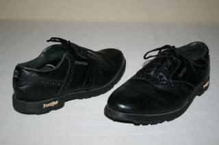   Mens Sz 11.5 Black Lace Up Plastic Cleat Golf Shoes VERY NICE  