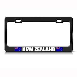  New Zealand Flag Black Country Metal license plate frame 