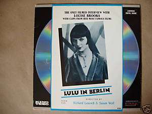 Lulu in Berlin Laserdisc LD Louise Brooks Documentary  