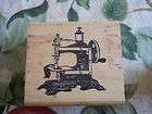 Rubber Stamp Old Fashion Vintage Victorian Sewing Machine Detail 